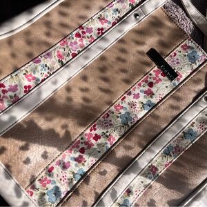 Floral Accent Tote Bag